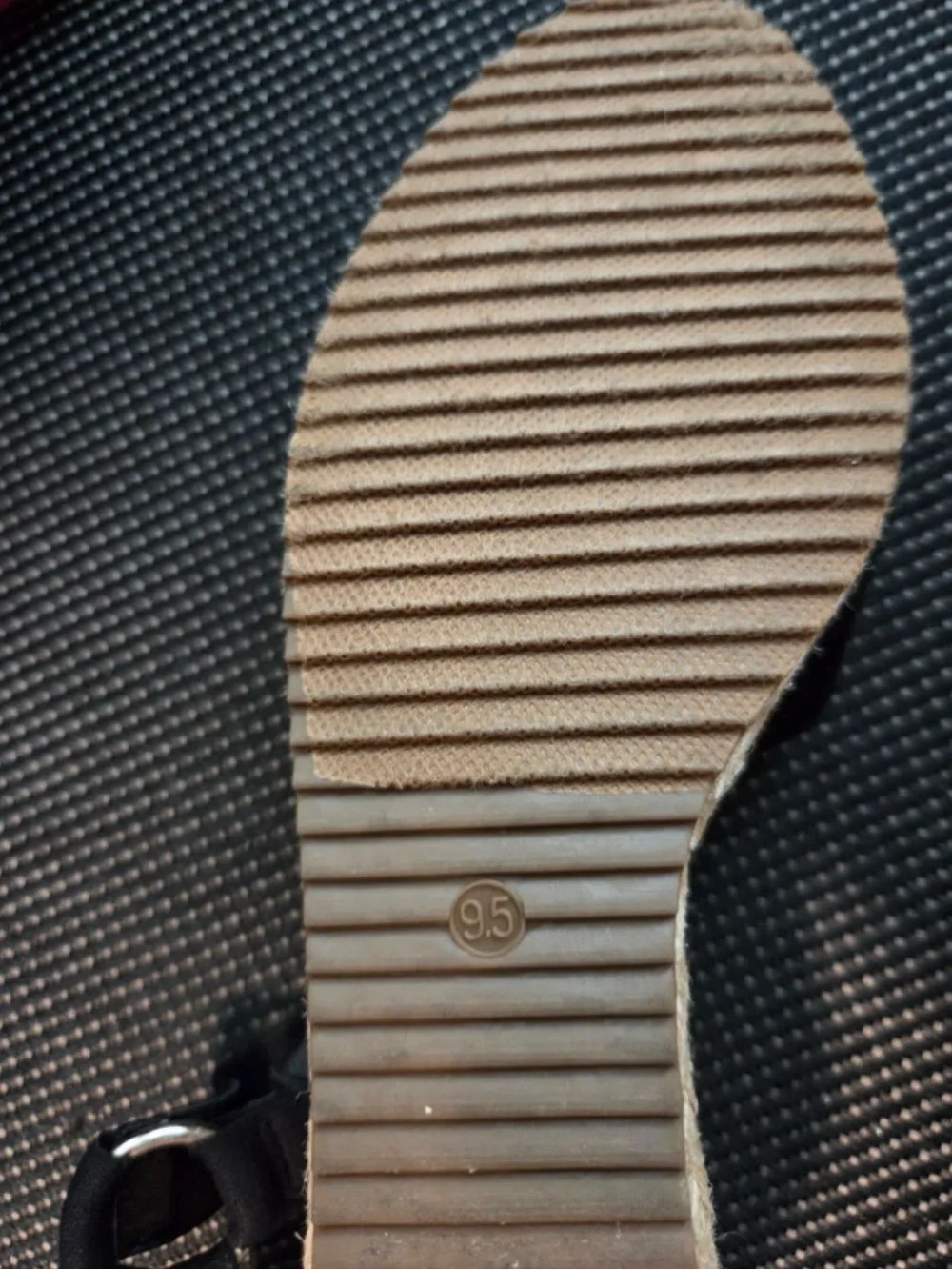 Anne Klein Black Espadrille Wedge Sandals